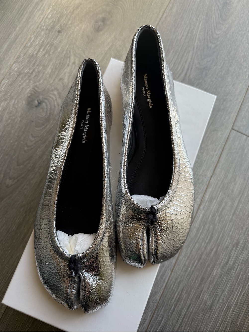 Authentic Maison Martin Margiela Tabi Broken Mirror New Ballerinas
